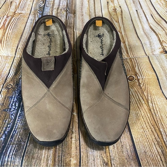 Timberland Smartwool Tan Suede Slip On Clogs Size 8 M - Picture 2 of 5